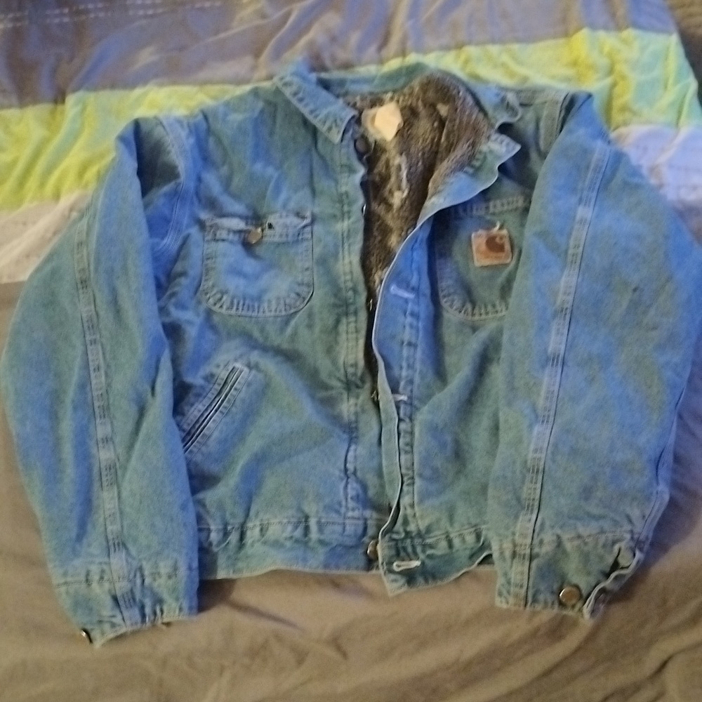 Carhartt jean jacket size medium